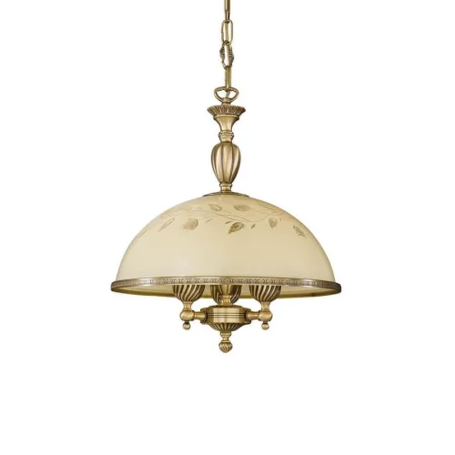 Люстра подвесная  L 6208/38 Reccagni Angelo жёлтая на 3 лампы, основание античное бронза в стиле классический  фото 3
